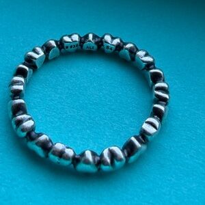 Pandora Silver Heart Band Ring